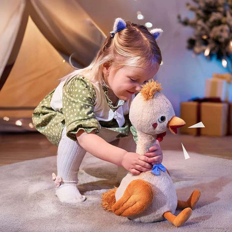 High Quality Baby Electric Plush Toys Cute Funny Twist Dancing Chick With Music Children Interactive Plush Learning To Talk Toys