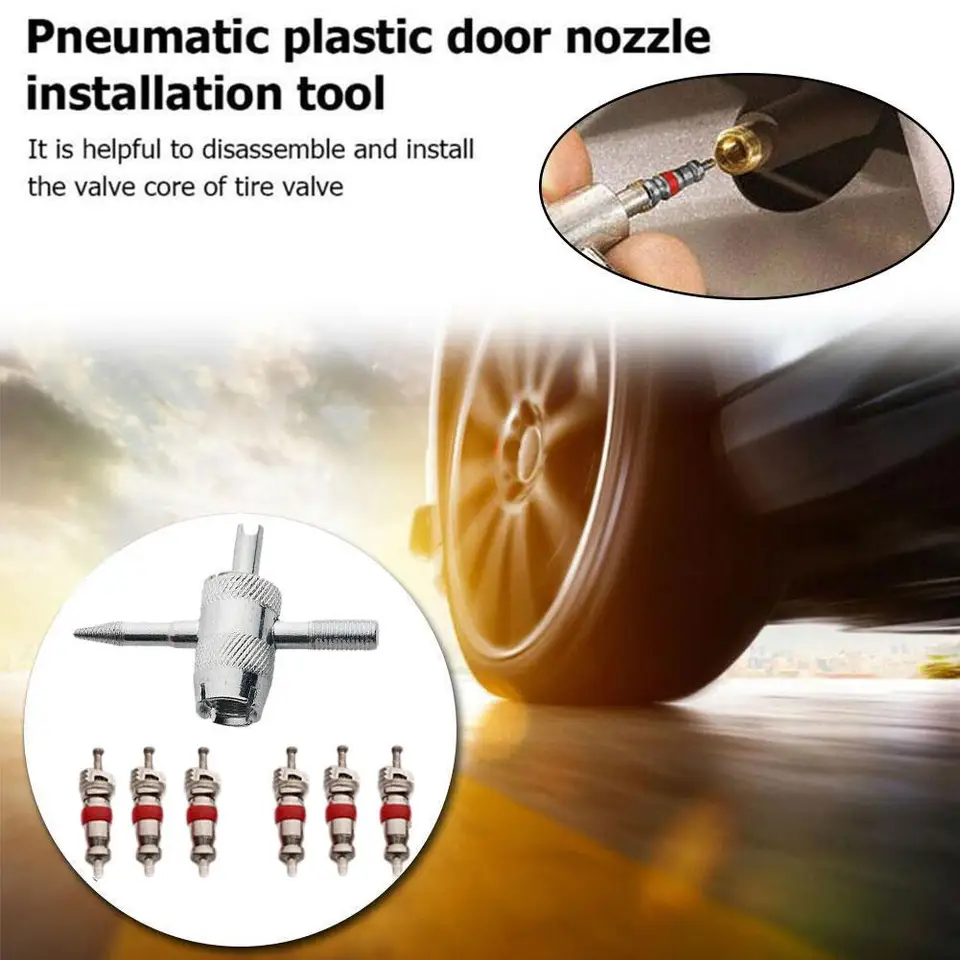 Kit Estrattore Valvole 12 Pezzi – Rimozione E Riparazione Per Auto, Moto, Bici E Camion, In Lega Di Alluminio, Con Chiave E Nuclei Di Ricambio