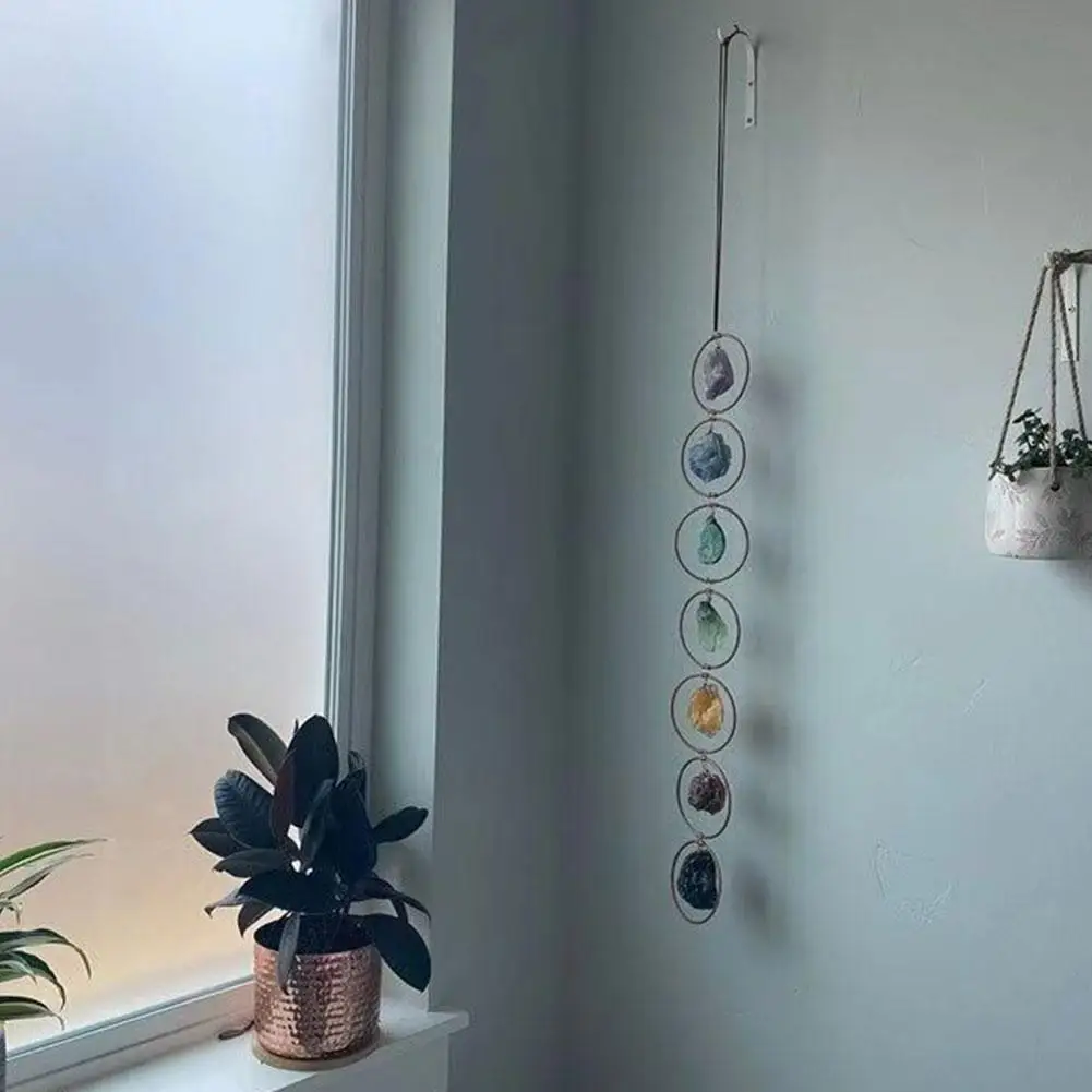 Crystal 7 Chakra Gemstone Hanging Home Chakra Crystals Room Wall Decoration Life Natural Decor Meditation Of Tree Stone Orn G8I7 6