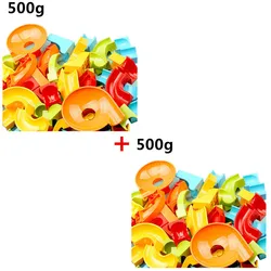 Bulk Large Marble Run Track Building Set with Slide Bricks - Classic Building Blocks Toy Gift (1000g marble parts)