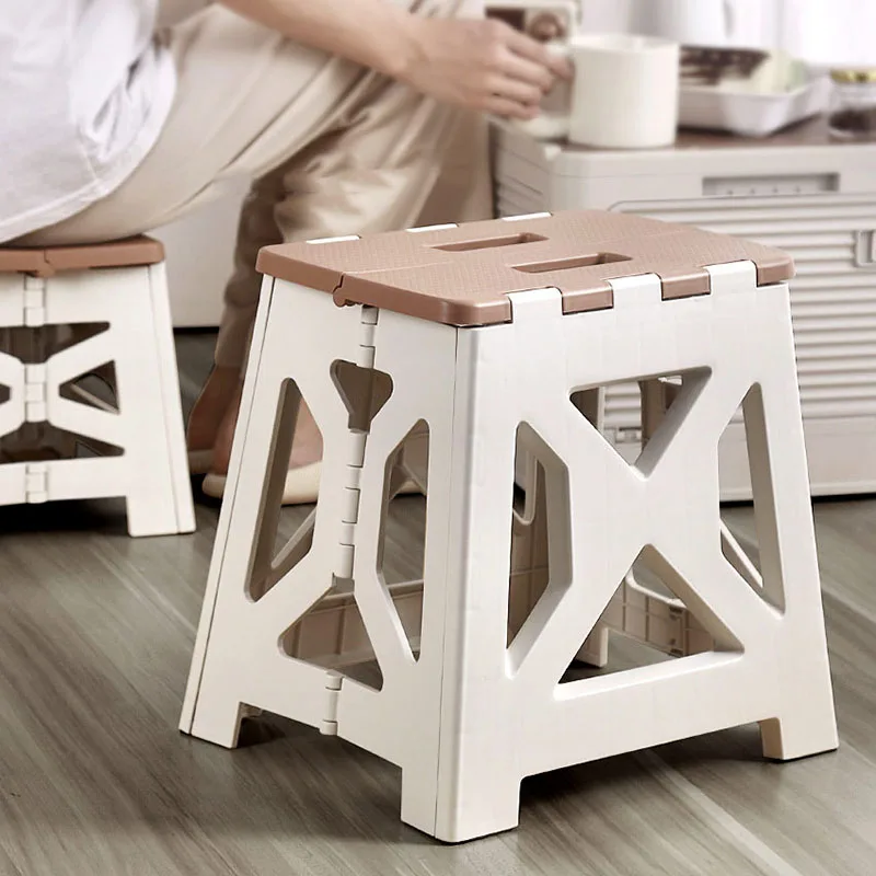 Portable Plastic Folding Stool Outdoor Camping Stool Chair Seat Home Bathroom Kitchen Garden Camping Kids Adults Chair