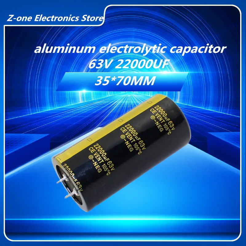 2-5pcs 63V22000UF 63V 22000UF 35X70mm High quality Aluminum Electrolytic Capacitor High Frequency Low Impedance ESR 1 5pcs 80v22000uf 80v 22000uf 35x100mm high quality aluminum electrolytic capacitor high frequency low impedance esr