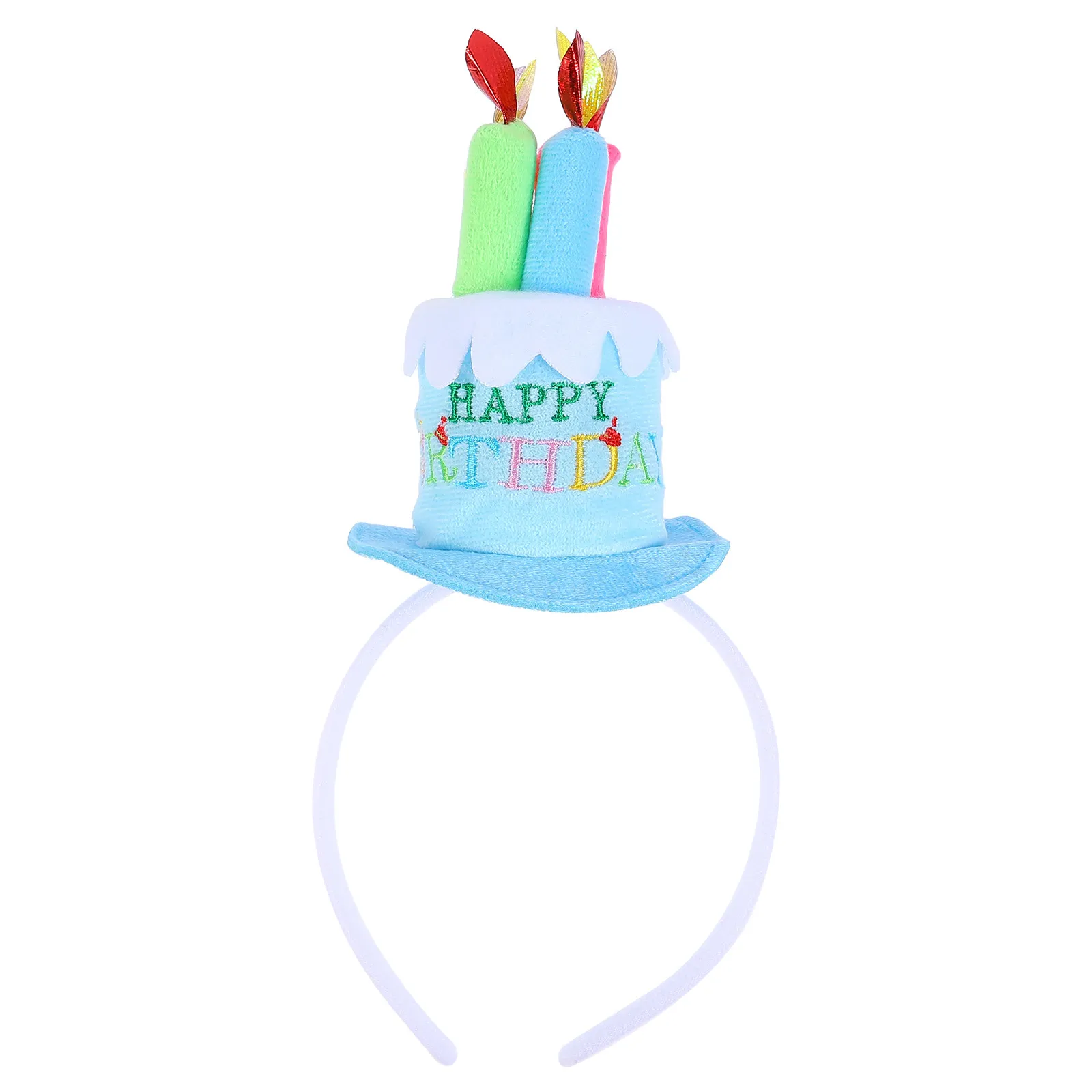 생일 케이크 헤어밴드 파티 머리띠 천 헤어 액세서리 생일 파티 소품 케이크 머리띠 소녀 헤어밴드