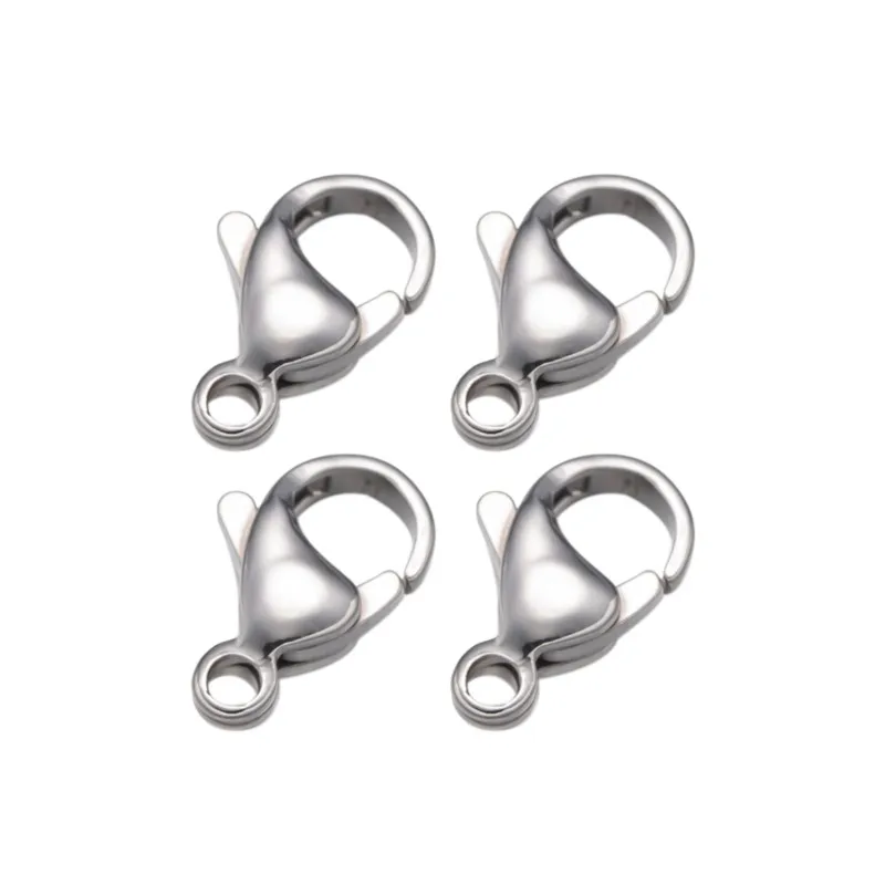 20/100pcs 9 10 11 12 13 mm Stainless Steel Lobster Clasp Hook for DIY Necklace Bracelet Chain Jewelry Making Findings Accessory 4