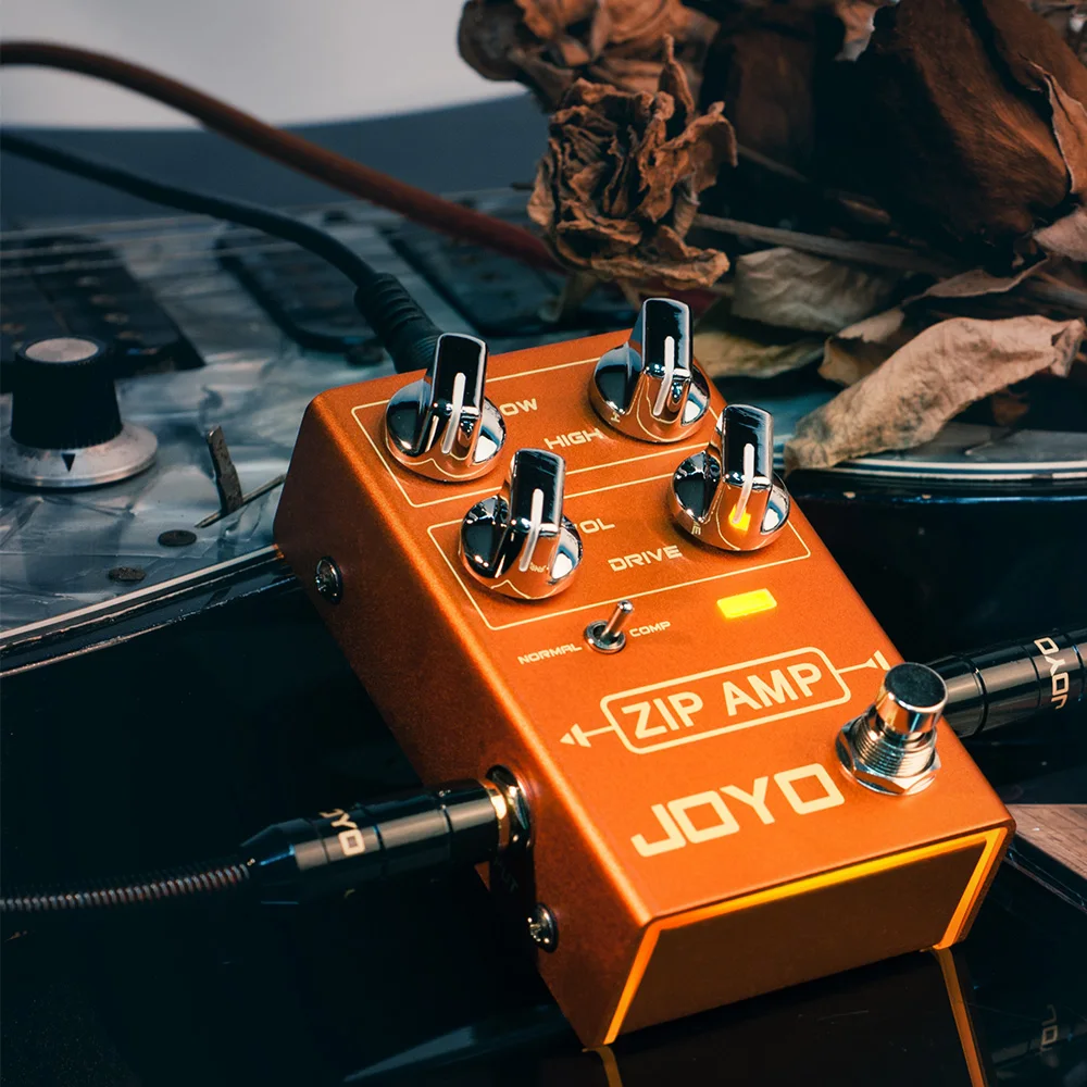 R-04 ZIP AMP Overdrive Pedal Rock Compression Tone with Gain COMP True Bypass Ov