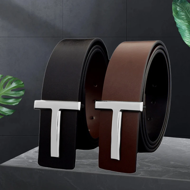 3,6 cm Neue Hochwertige männer Echtes Leder Designer Gürtel Business Casual Rindsleder Legierung Pin Schnalle Gürtel für Männer