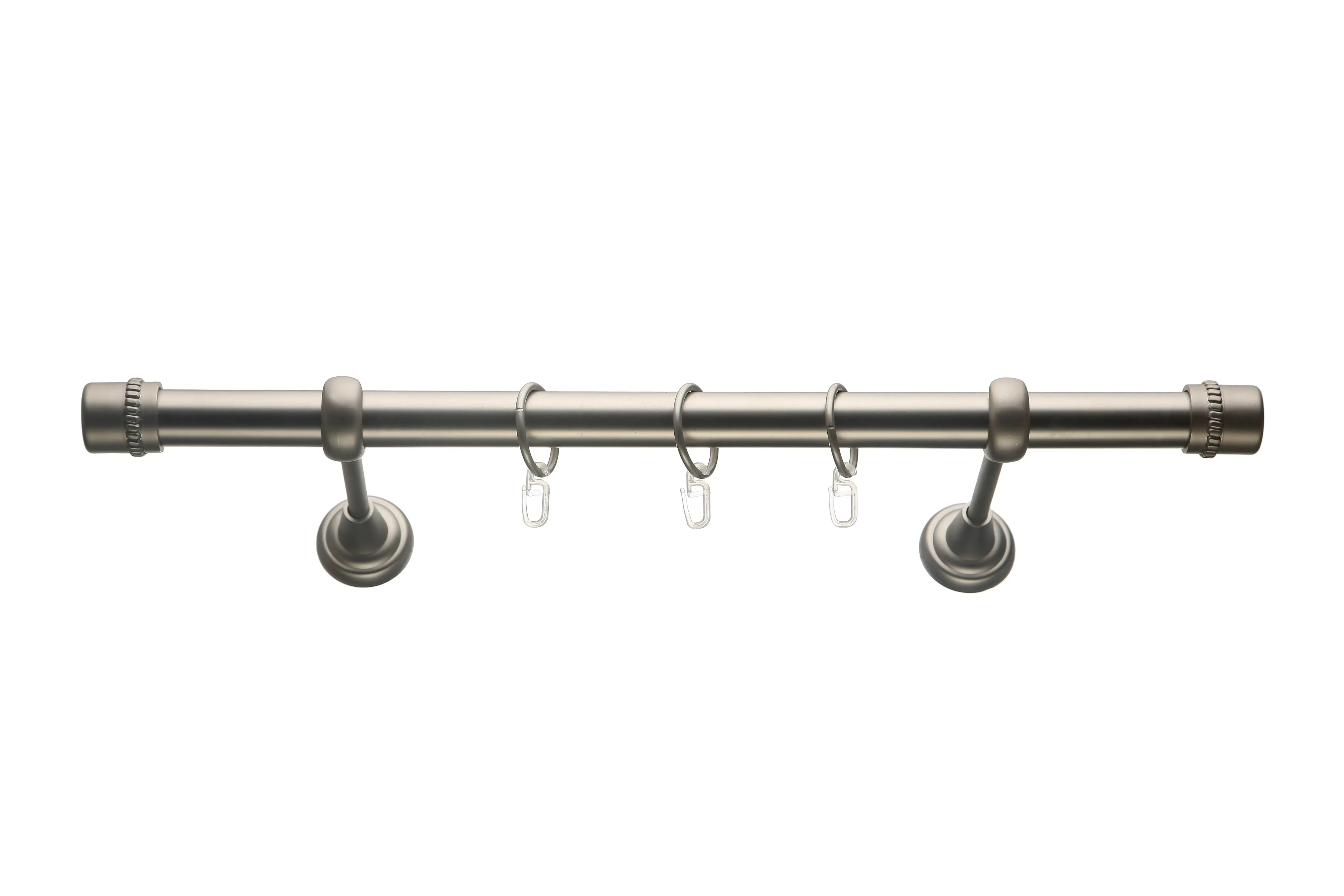 Curtain rod for home with rings 1 row metal rod diameter 25mm hooks