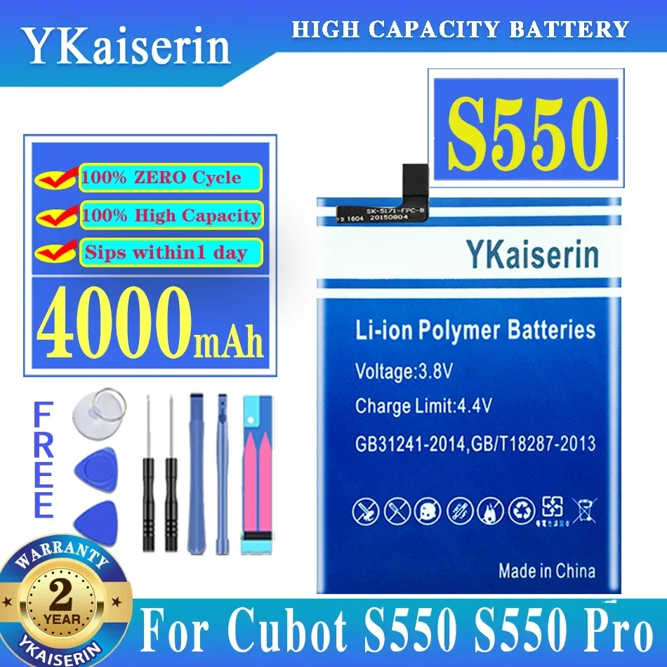 

YKaiserin S550 Top Brand New 4000mAh S550 S550 Pro Battery for Cubot S550 S550 Pro in Stock