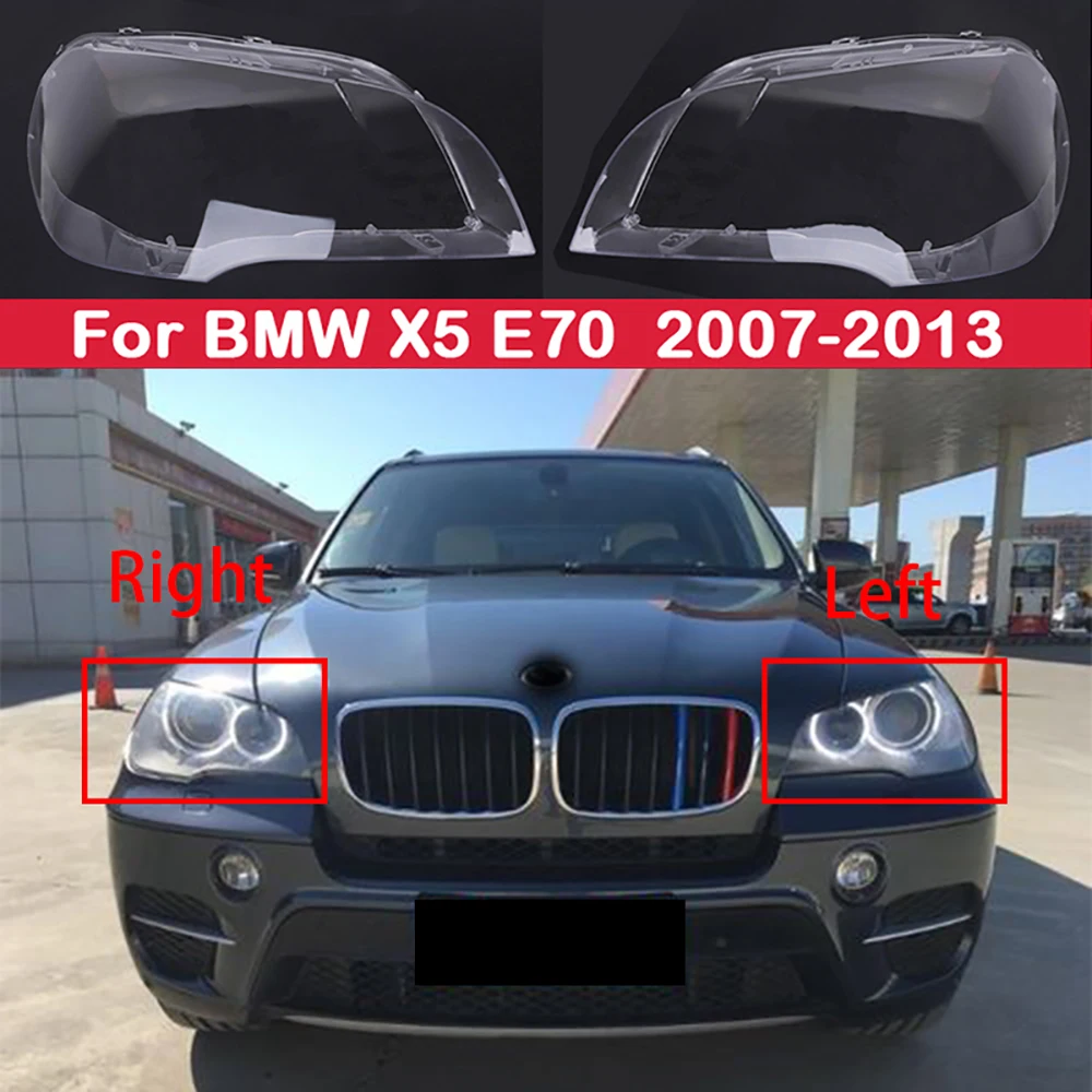 Auto Objektiv Abdeckung Ersatz Klar Scheinwerfer Glas Für BMW 5 Series X5  E70 2007-2013 Faros Delanteros Shell Auto zubehör - AliExpress