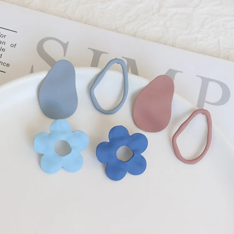 

10pcs Macaron Color Earrings Connectors Irregular Flower Hollow Earrings Base Handmade Jewelry Making Diy Earring Settings