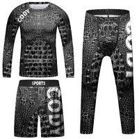 Cody Jiu Jitsu T-shirt For Kid MMA Shorts Bjj Rashguard Kids 4pcs/set Boy Boxe kickboxing Mma Compression Clothing Children Suit 2