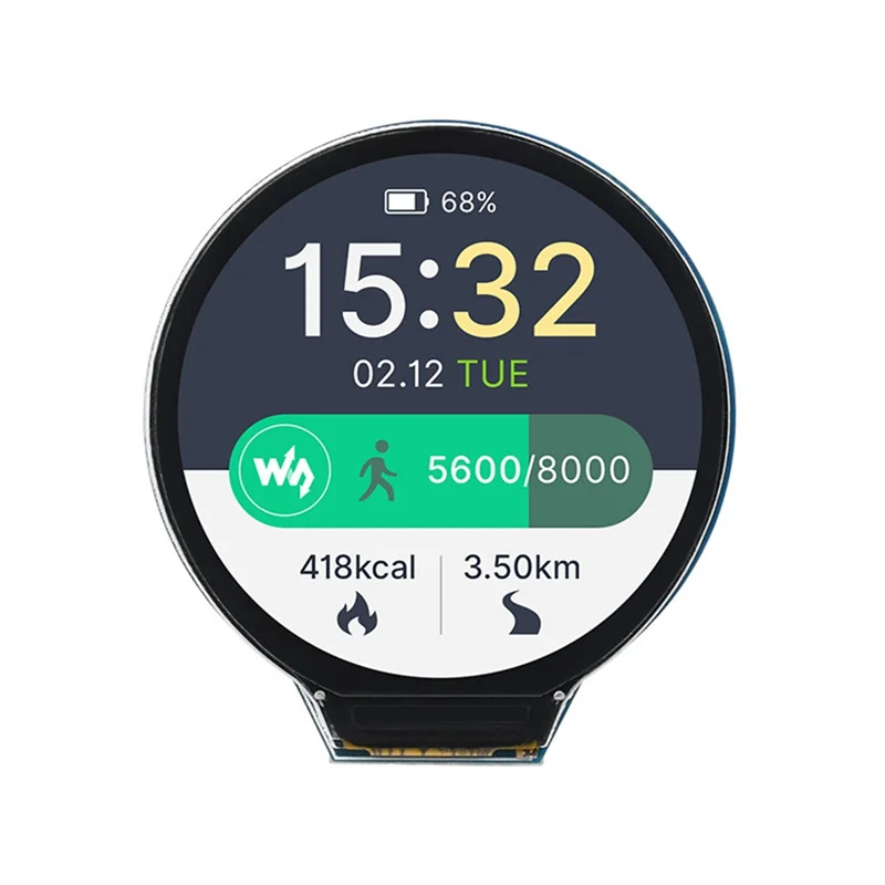 【BAAZ Fast 】 RP2040 마이크로컨트롤러 개발 보드용 1.28인치 원형 LCD 디스플레이 화면(센서 MicroPython 포함)