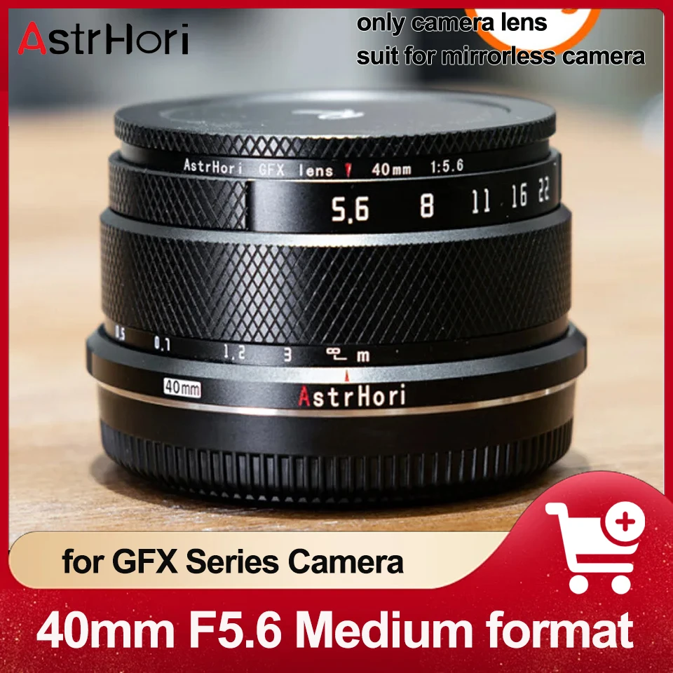

AstrHori 40mm F5.6 MF Fixed Focus Length Fuji GFX Lens for Landscape Portrait Architecture Street Sweeping Photography