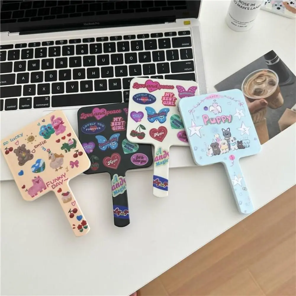 Cartoon Vanity Mirror Durable Cute Butterfly Compact Mirror Waterproof Multifunction Square Handheld Mirror Travel thickened retractable multifunctional square scroll holder art specific calligraphy painting poster waterproof scroll holder