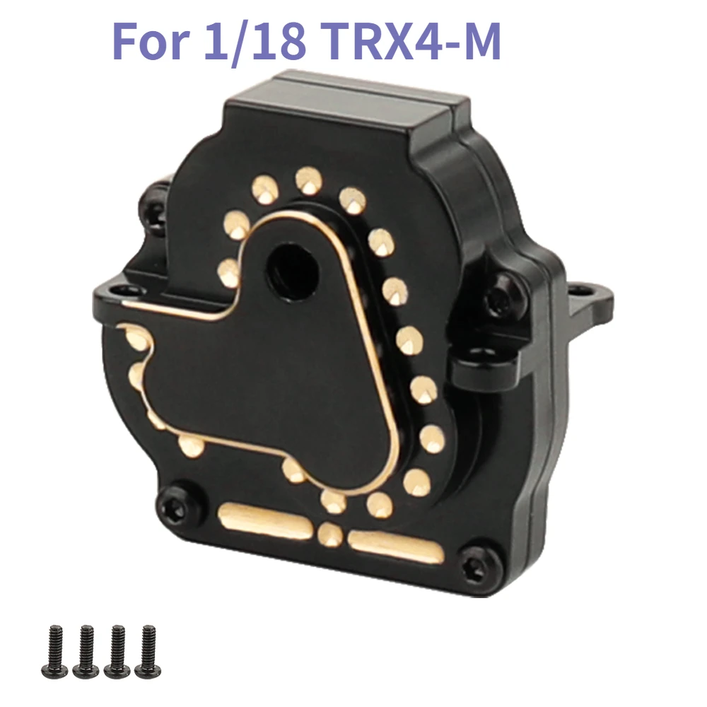 

1pc TRX4-M Brass Black Coating Transmission Gearbox Housing Cover Shell for 1/18 RC Crawler Car TRX4M Metal Upgrade Parts