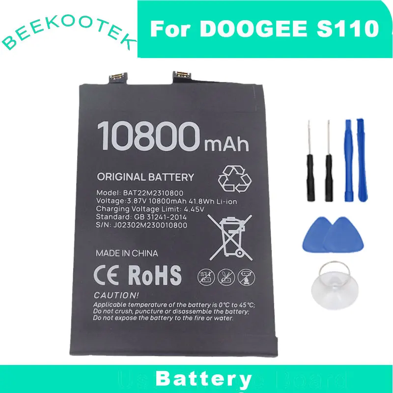 

New Original DOOGEE S110 Battery Inner Built Cell Phone Battery BAT22M2310800 Battery Accessories For Doogee S110 V30 V30T S100