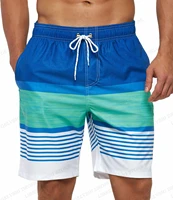 Men's Swimming Shorts Stripe 3d Surfing Board Short Kids Beach Shorts Men Swim Trunks Masculina Sports Fitness Pants Boy Briefs 1