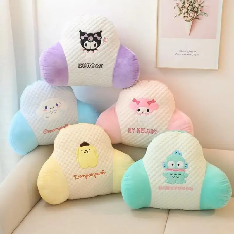 

Kawaii Anime Sanrio Cinnamoroll My Melody Kuromi Plush Stuffed Sofa Waist Cushion Cartoon Cute Office Nap Pillow Throw Pillow