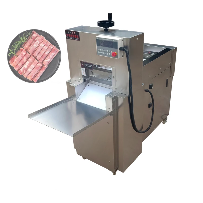 

Meat Cutter Automatic Lamb Roll Cutting Machine CNC Double Cut Mutton Roll Machine Electric Meat Slicer Food Processor 2200W