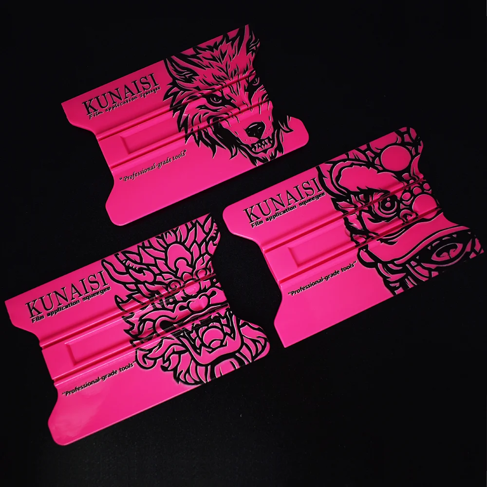 Car Vinyl Wrap Film Squeegee Scraper Wrapping Suede Felt Scraper Auto Window Tint Tools KUNAISI China-Chic Pink Magnetic car wrapping tools,vinyl squeegee,window tinting squeegee,window scraper tool,automotive film tools,window scraper,car film scraper,car vinyl scraper