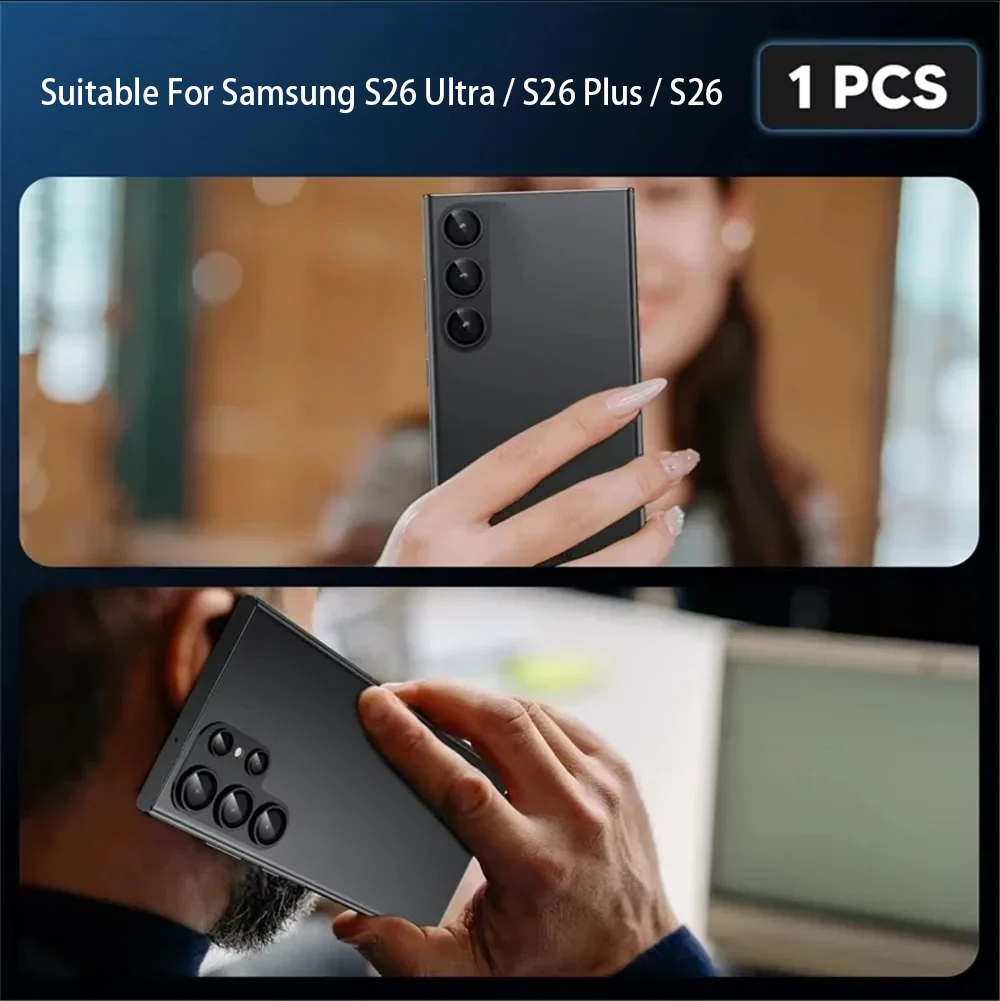 8K HD Camera Protective Metal Lens Cover with Tempered Glass Film