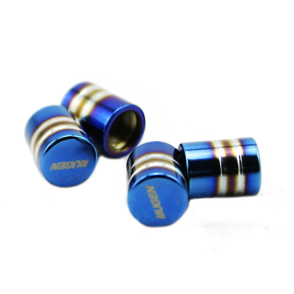 

MUGEN 4Pcs/Set Aluminum Tire Valve Caps Valve Stem Cover Tire Wheel Accessories Universal Fit For Car Truck Motorcycle Bicycle