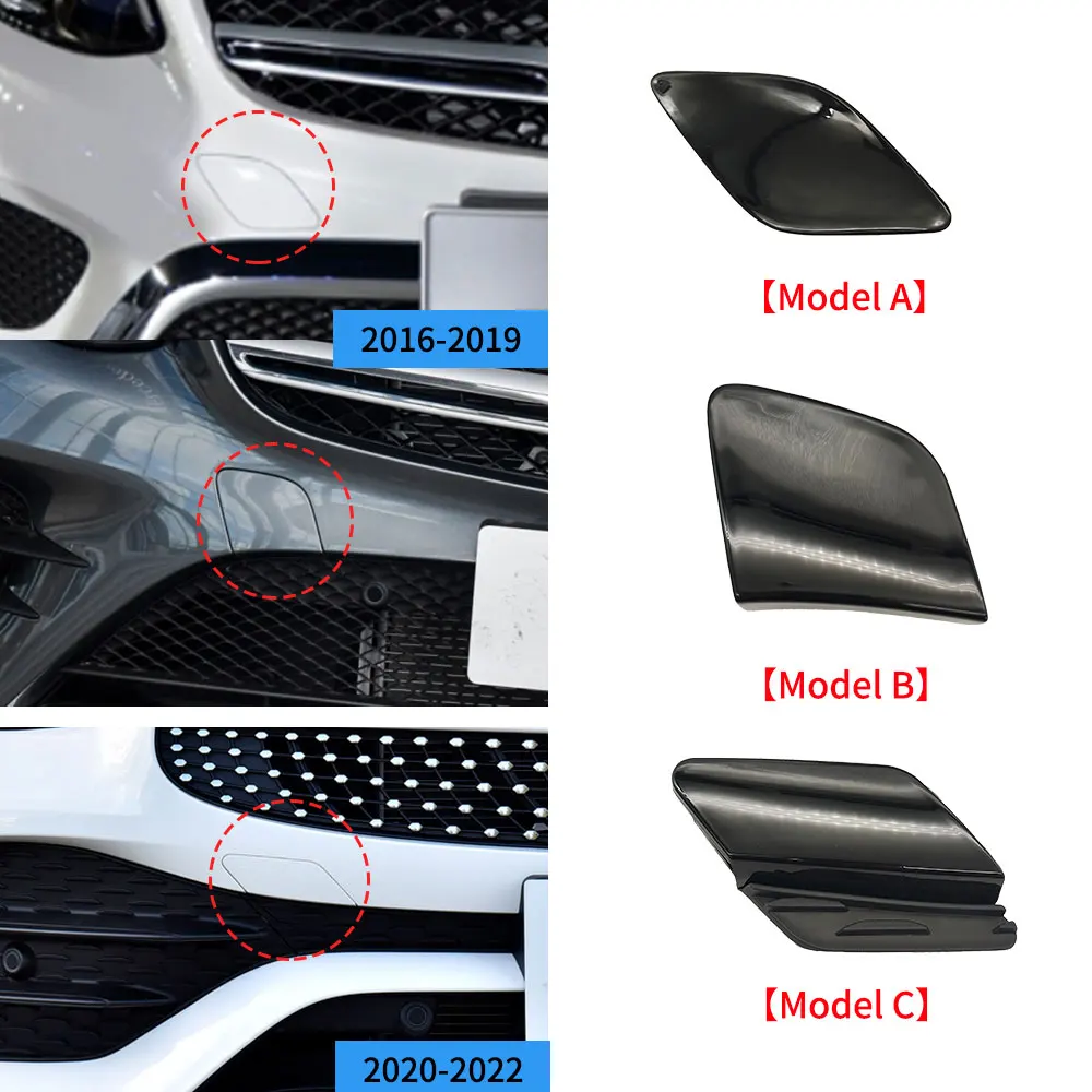 For Mercedes GLC Claass Black Car Front Bumper Tow Hook Cover Cap Towing Eye Accessories For Benz W253-GLC260 GLC300