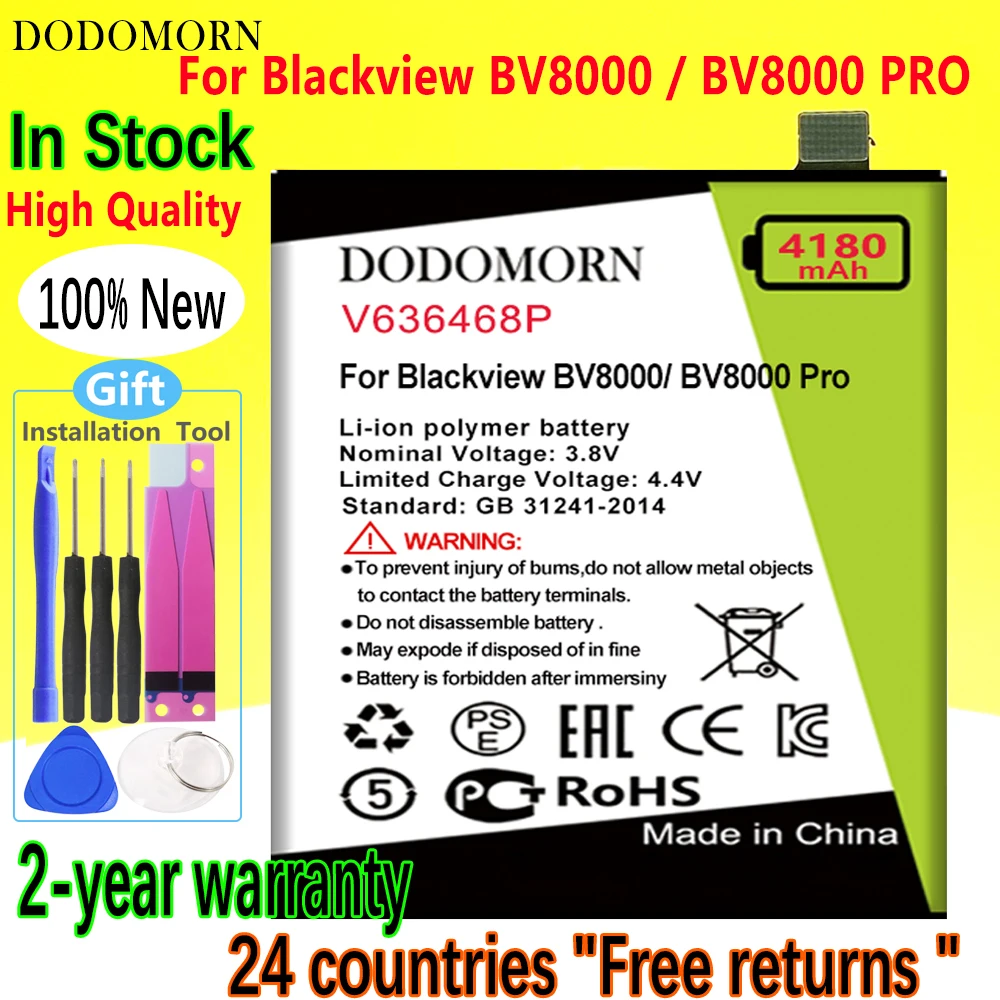 

DODOMORN V636468P Battery For Blackview BV8000 / BV8000 Pro High Quality +Tracking Number