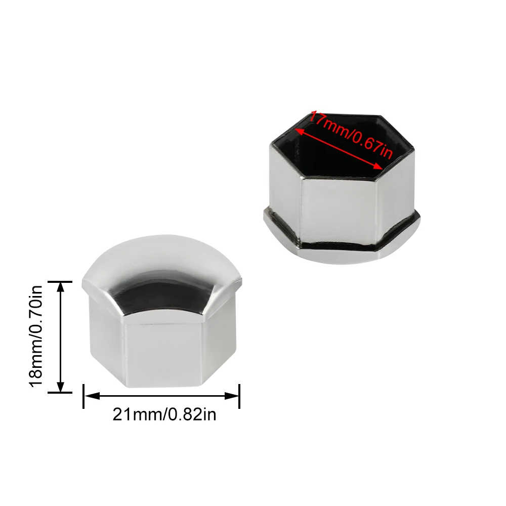 Universal 17mm Car Wheel Nut Caps Bolt Covers