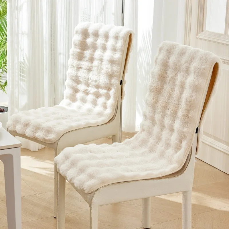 Winter Warmth Plush Chair Slipcover-Soft Anti-Slip Thick and Integrated Design for Living Room Dining Room Office and Home Decor 2