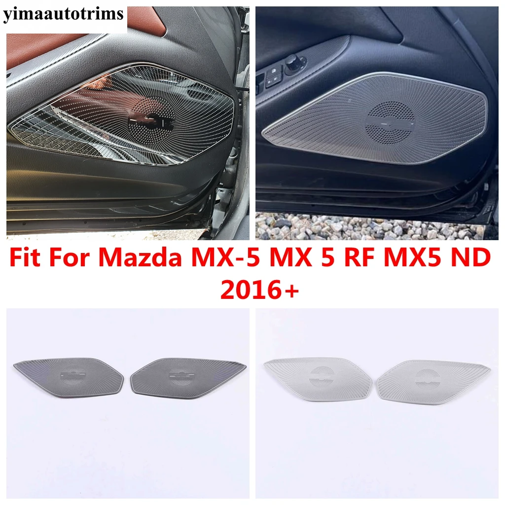 Car Door Speaker Colonna Corno Altoparlante Sound Frame Paillettes Decor Cover Accessori Per Mazda Mx-5 Mx 5 Rf Mx5 Nd 2016 - 2020