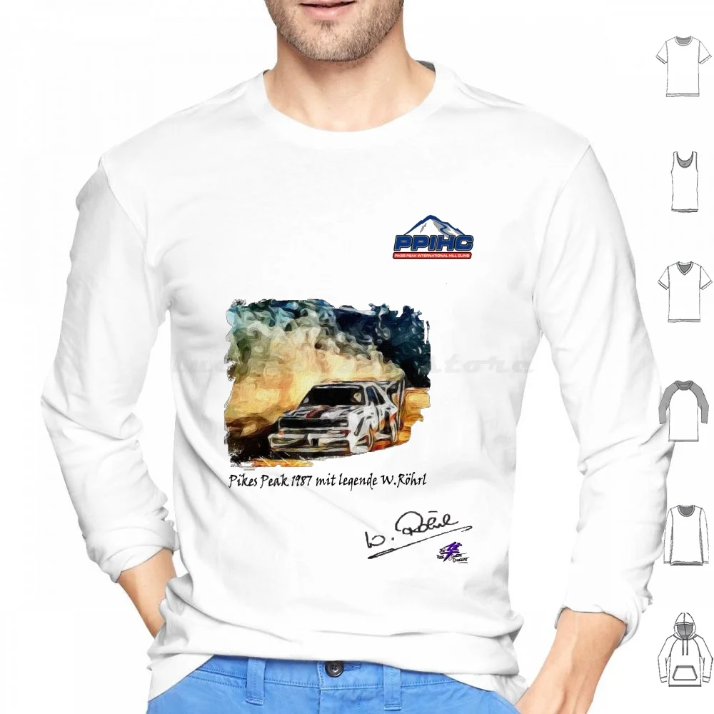 Rally Legend Breaks World Record At Pikes Colorado , Us Nel 1987 Felpe Con Cappuccio Manica Lunga Rally Rallyart Colorado Pikes