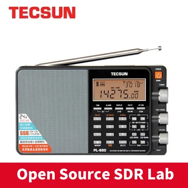 Tecsun PL-880ポータブルラジオフルバンド、lw/sw/mw ssb pll