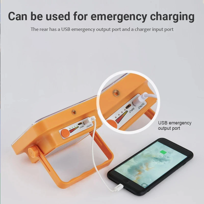 Solar Lantern Portable Solar Lantern LED Tent Light Rechargeable Lantern Emergency Night Market Light Outdoor Camping Bulb Lamp