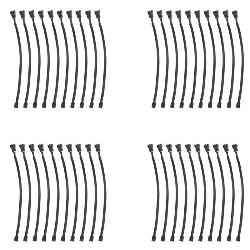 40PCS 4 핀 PWM 팬 확장 전원 케이블 커넥터 케이스 남성-여성 확장 케이블 4 핀/3 핀 팬과 호환 가능