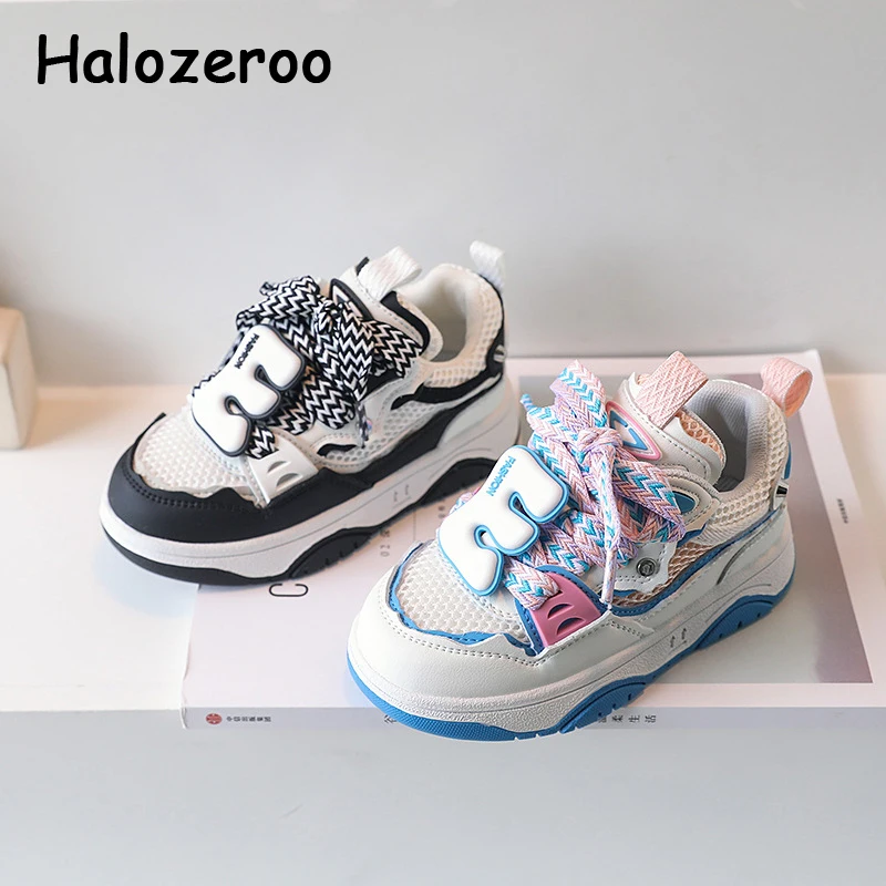 

New Kids Casual Sneakers Baby Girls Mesh Shoes Children Brand Chunky Sneakers Boys Sport Sneakers Slip On Shoes Trainers Spring