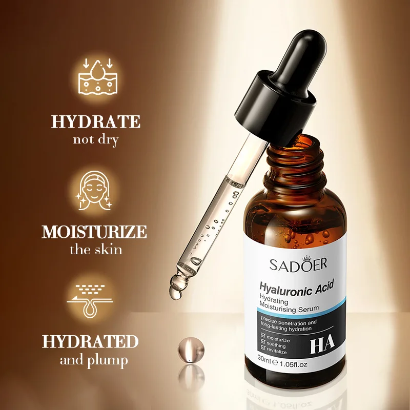 1/3pcs SADOER Salicylic Acid Centella Asiatica Hyaluronic Acid Serum for Face Moisturizing Hydrating Facial Essence 30ml