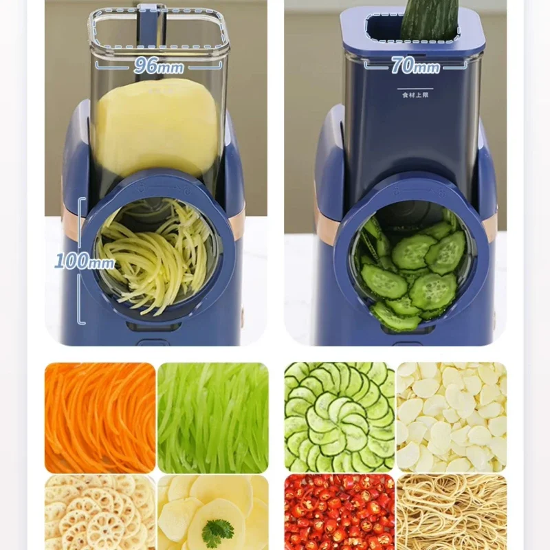 Electric Chopper Slice Grater Household Kitchen Multi-Function Roller Shredded Potatoes Grater  Bread Slicer Machine 4