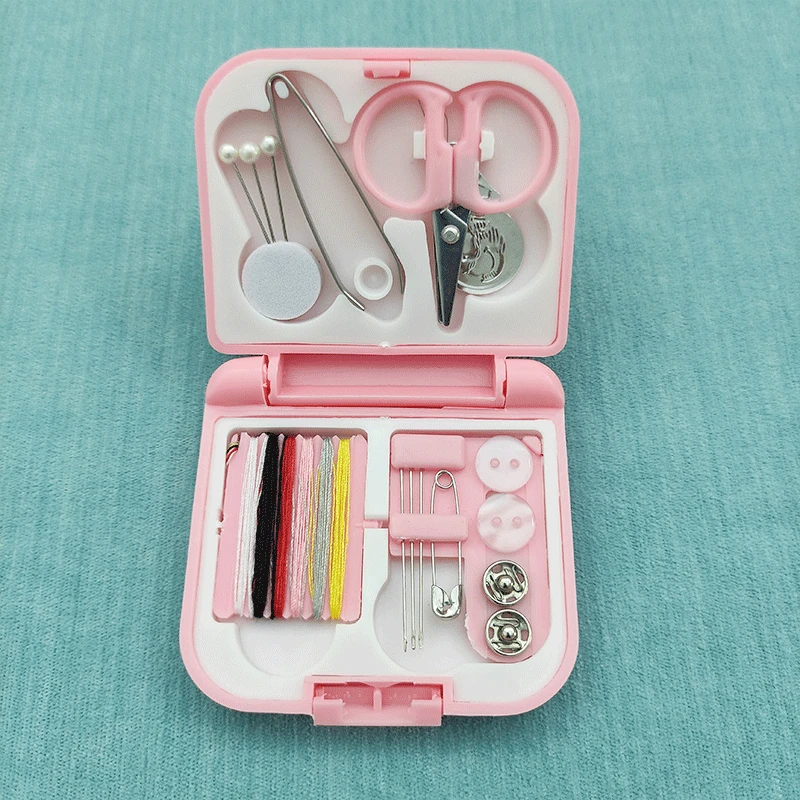 Mini Sewing Kit Travel Multi-function Sewing Box Quilting Needle Thread  Scissor Buttons Pins Set Embroidery Sewing Accessories