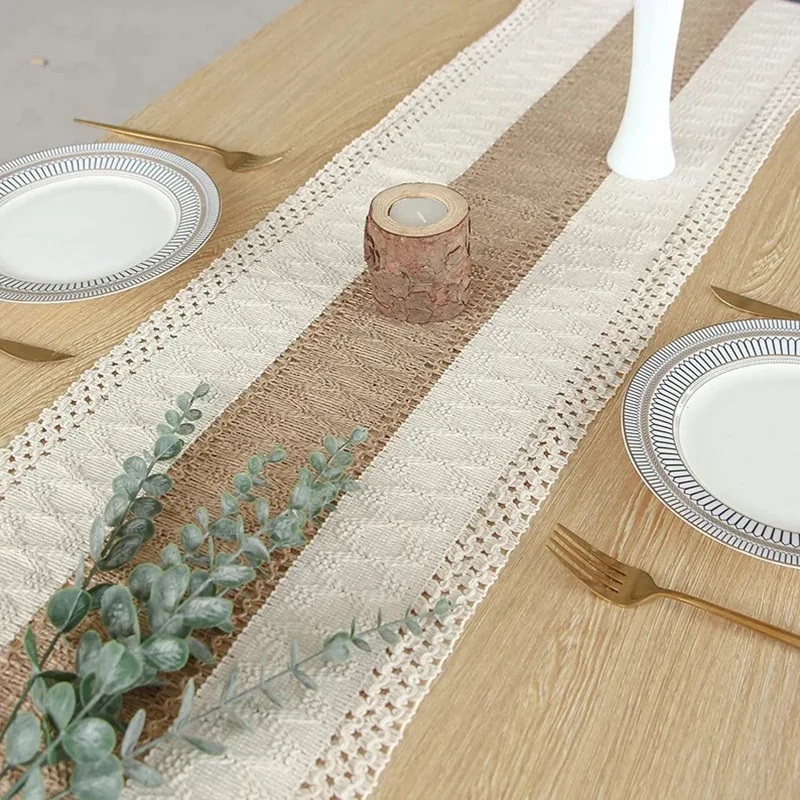 Scandinavian ins table flag cotton linen fabric living room TV cabinet coffee table long tablecloth tea mat table napkin 3