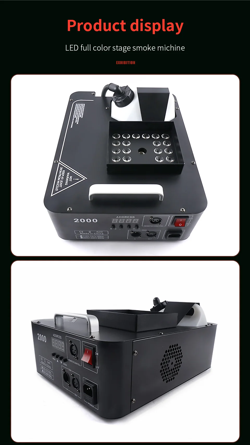 1500W Led Stage Performanc Smoke Machine DMX Vertical Fog Machine Party Nightclu