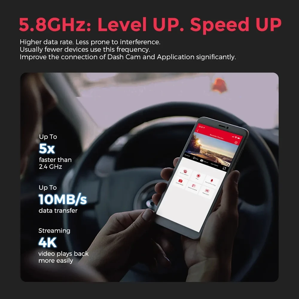 LINGDU LD06 5K  ķ   ڵ DVR  5.8GHz  GPS BT Ʈ , 24 ð    ȭ G-