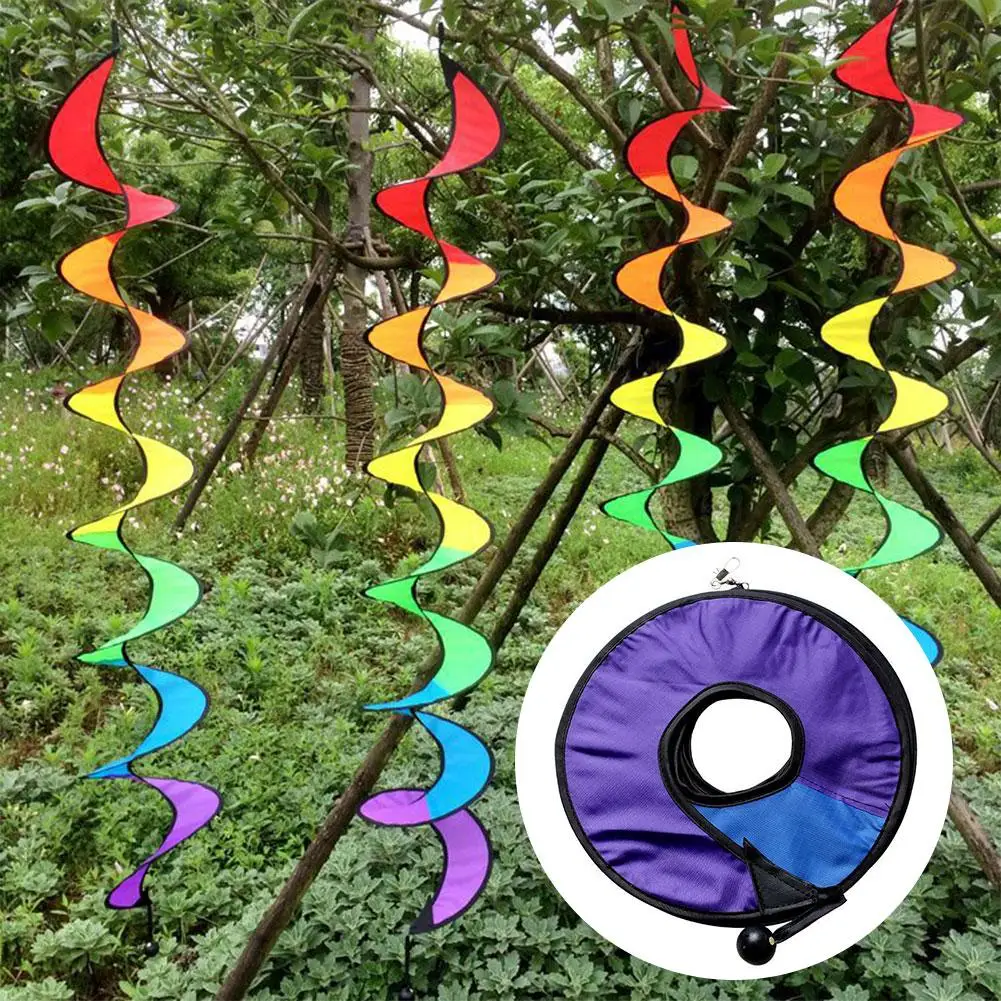 Garden Windmill And Practical Rainbow Wind Twisters for Garden Decor Tools Housewarming Gift Colorful Wind Landscape