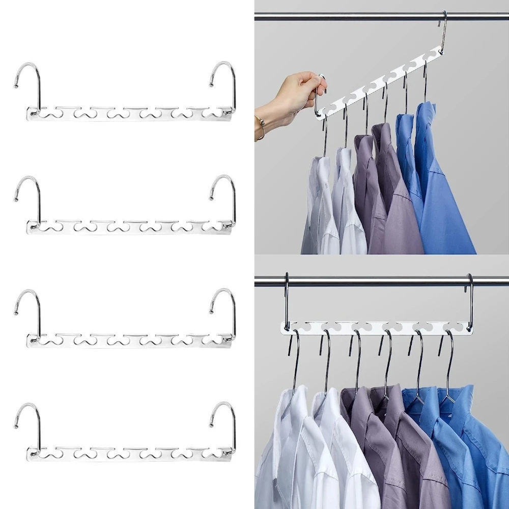 6pcs Space Saving Hangers Multi-Purpose Magic Hangers Closet Clothes  Organizers