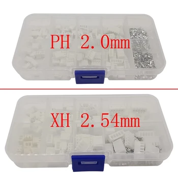 230 ชิ้น/เซ็ต XH2.54 2.54 มม./PH2.0 2.0mm Pitch Terminals ชุดตัวเชื่อมต่อ 2Pin 3Pin 4Pin 5Pin PH ชุด JST Connector สายไฟอะแดปเตอร์ 1