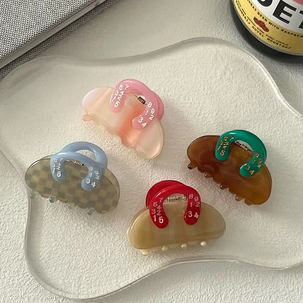 

Shark Clip Handbag Design Hair Clip Number Acetic Acid Hair Clip Female Hair Accessories Korean Style Headwear Small Hair Claw