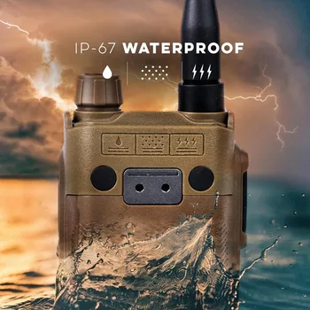 IP67 Dual Band VHF/UHF Two-Way Radio - APRS, Bluetooth, GPS, Text Messaging, Aviation Band Scanner, NOAA Alerts, USB-C 3