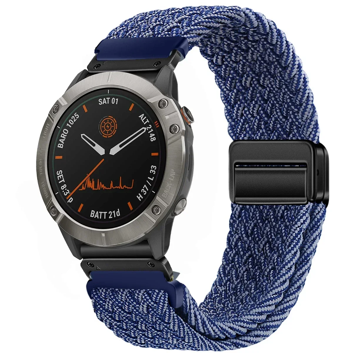 Enhanced Nylon QuickFit Smartwatch Strap - Universal 22/26mm Wristband
