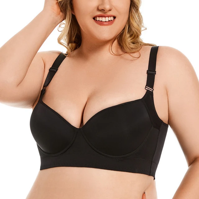 Women Underwire Push Up Bra Full Coverage Smooth Plus Size Bra