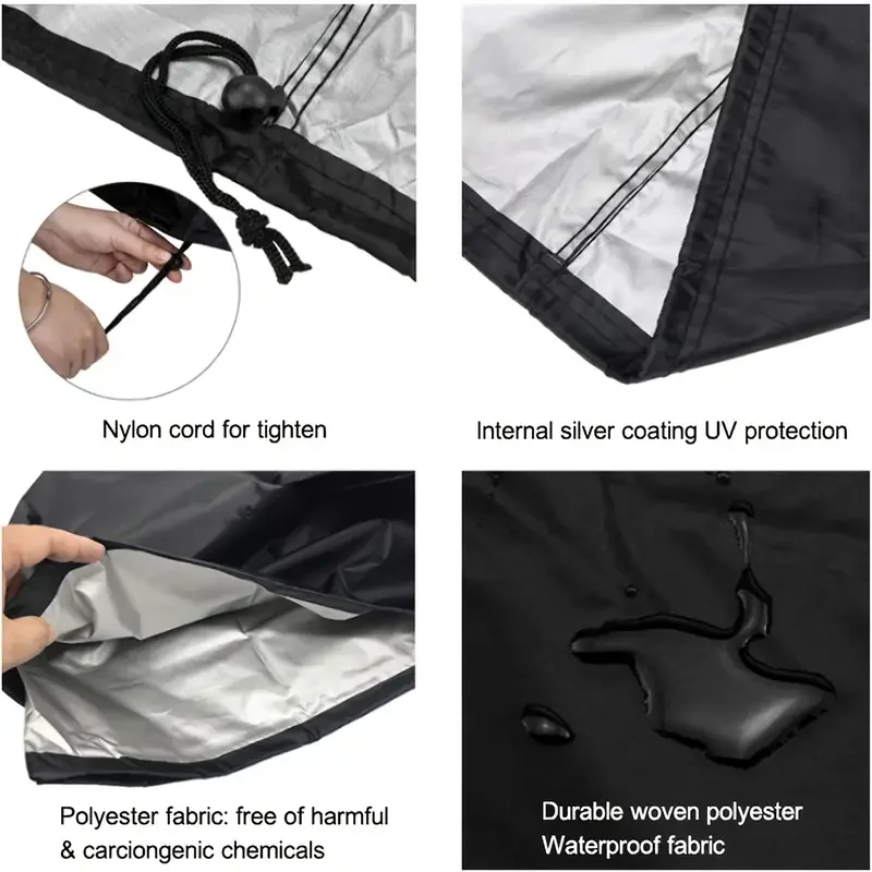 BBQ Grill Cover 23" Waterproof Charcoal Grill Cover Durable Polyester with Drawstring Closure for Outdoor Cooking